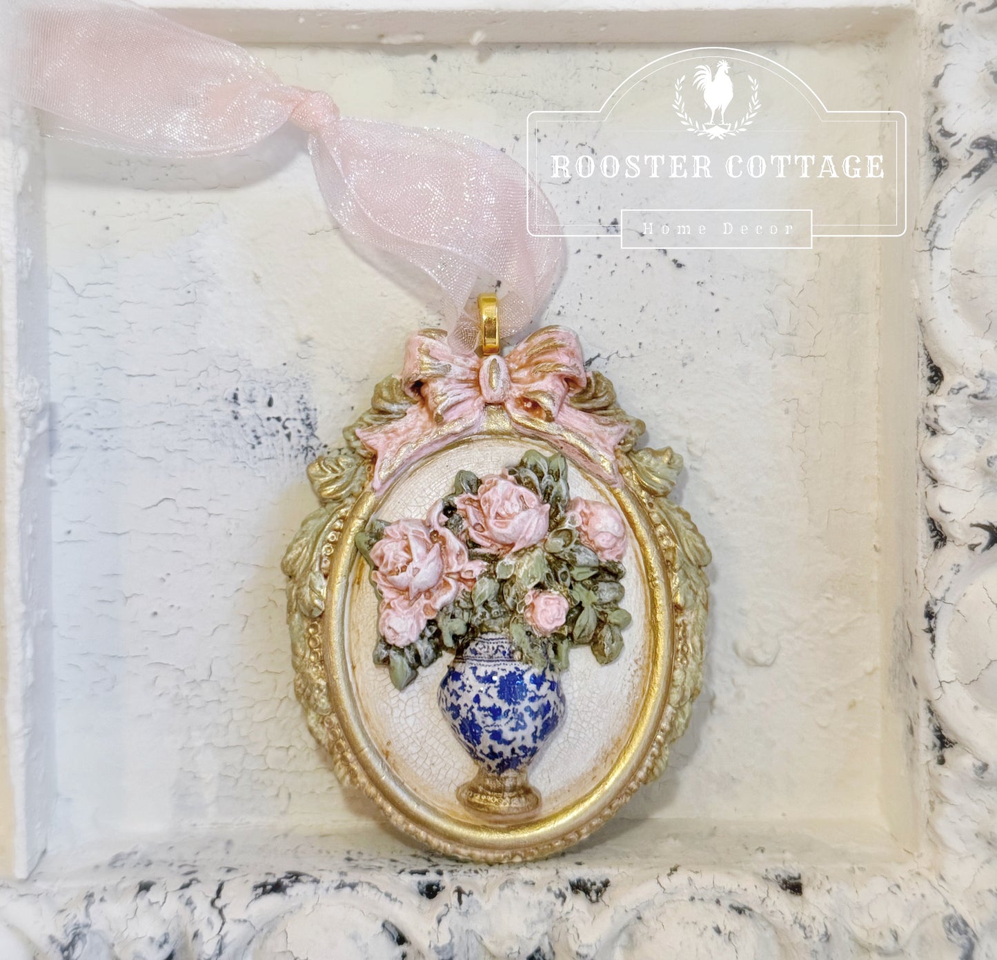 Chinoiserie Floral Vase Ornament