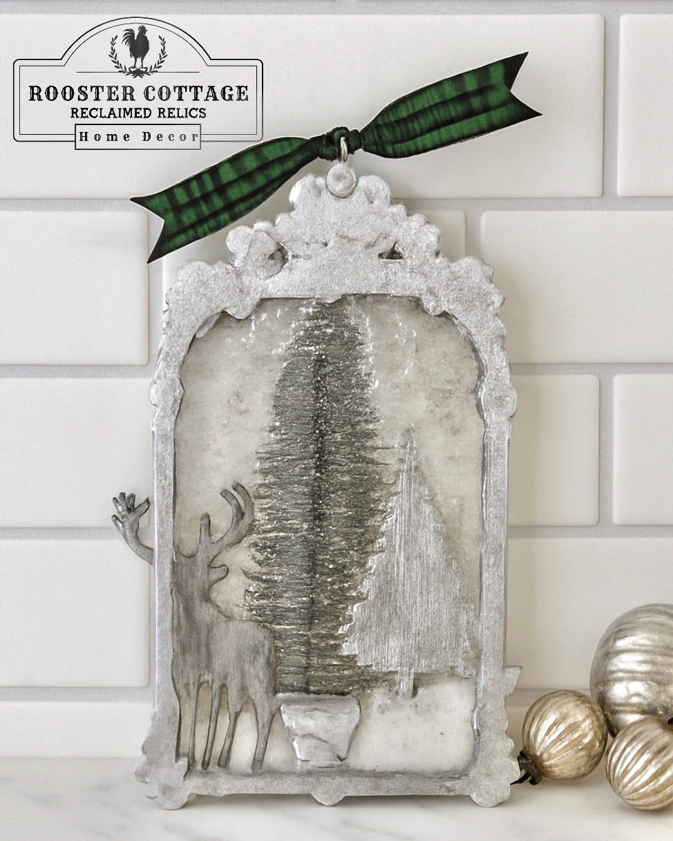 Winter Deer Ornament - Large