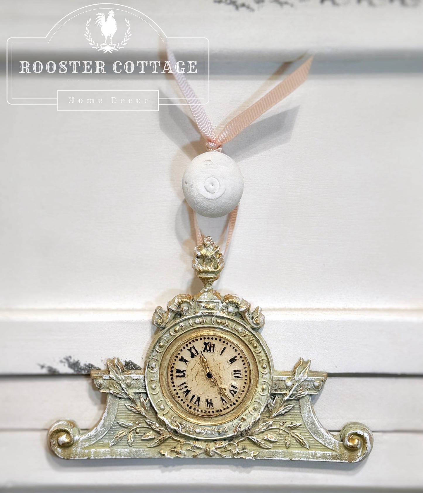 French Country Mantle Clock Ornament