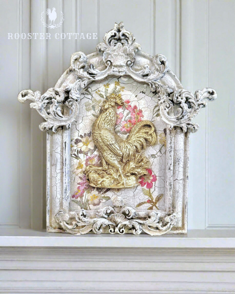 Ornate Gold Framed Rooster