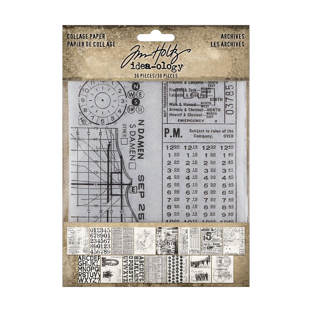 Tim Holtz Idea-ology Collage Paper Archives TH94366