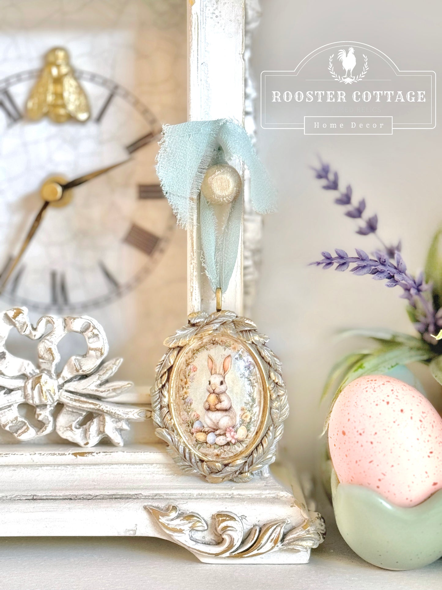 Easter Bunny Ceramic Ornament