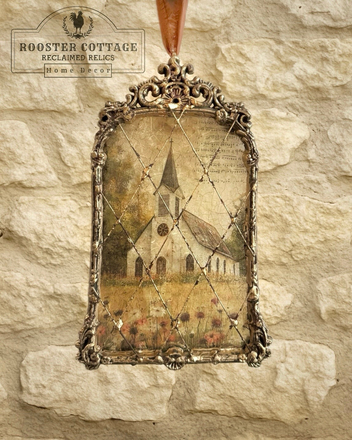 Framed Countryside Fall Church