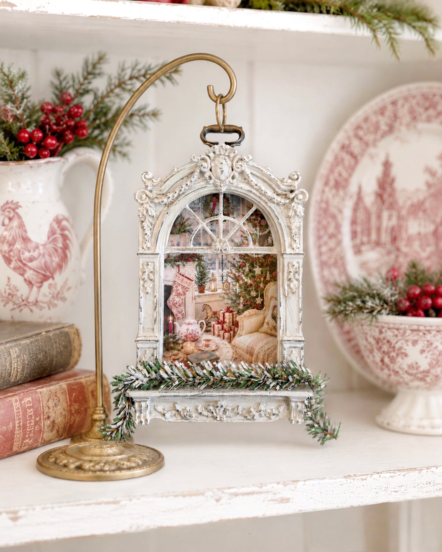 Christmas Through the Window Ornament (Finished Piece)