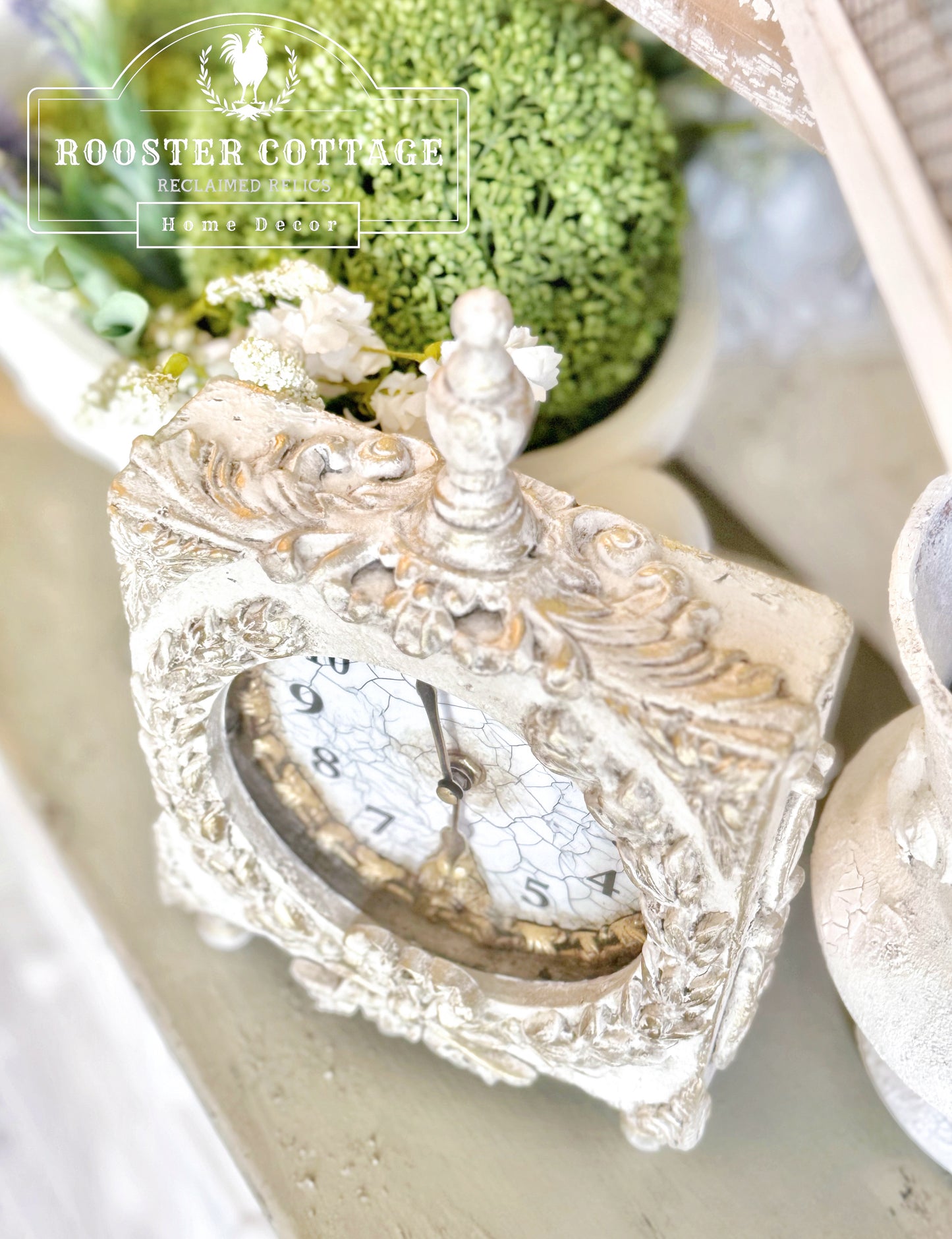 Bonjour French Country Shelf Clock