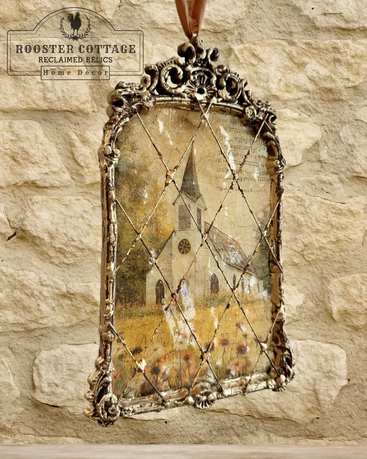 Framed Countryside Fall Church