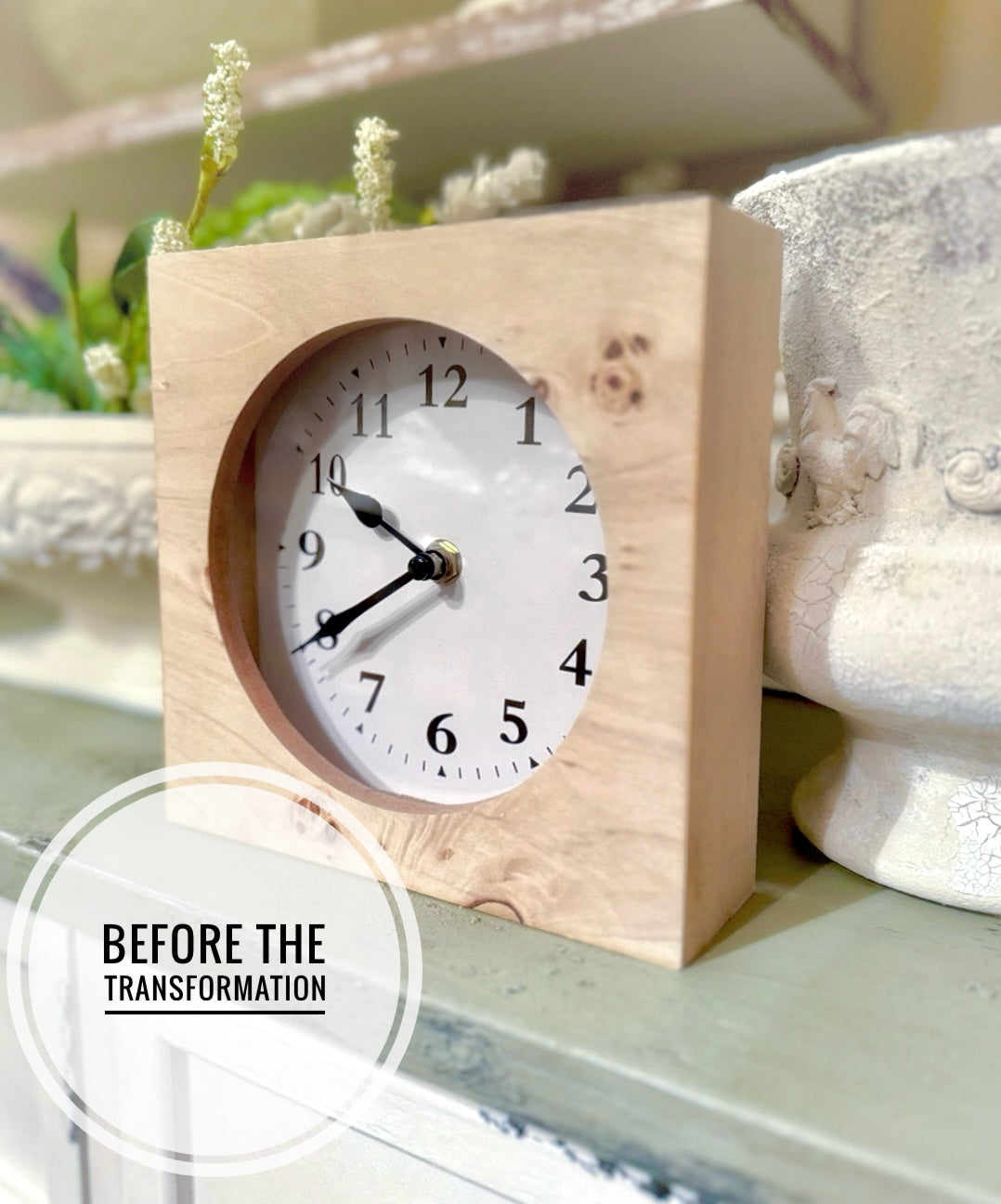 Bonjour French Country Shelf Clock