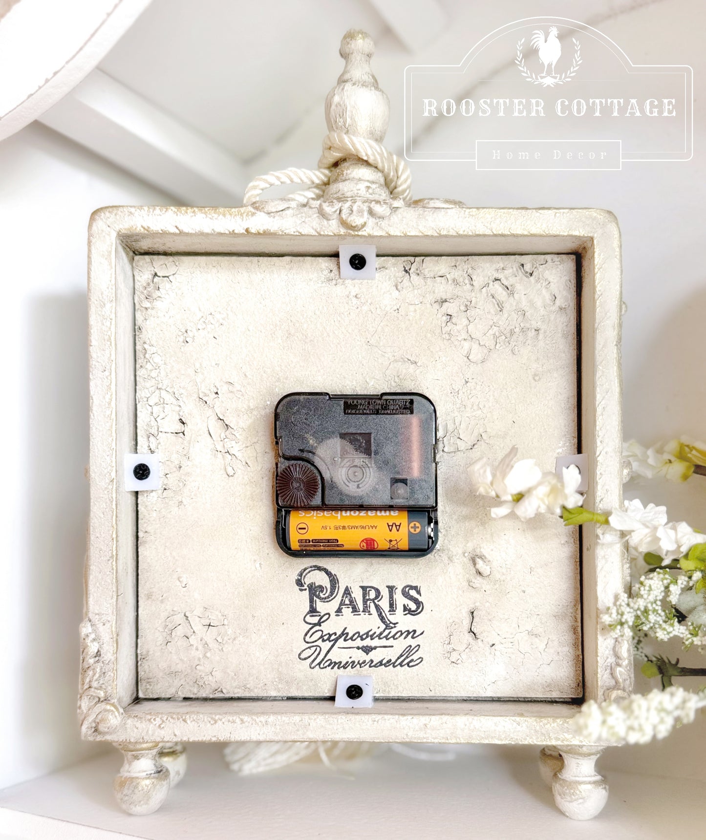 Bonjour French Country Shelf Clock