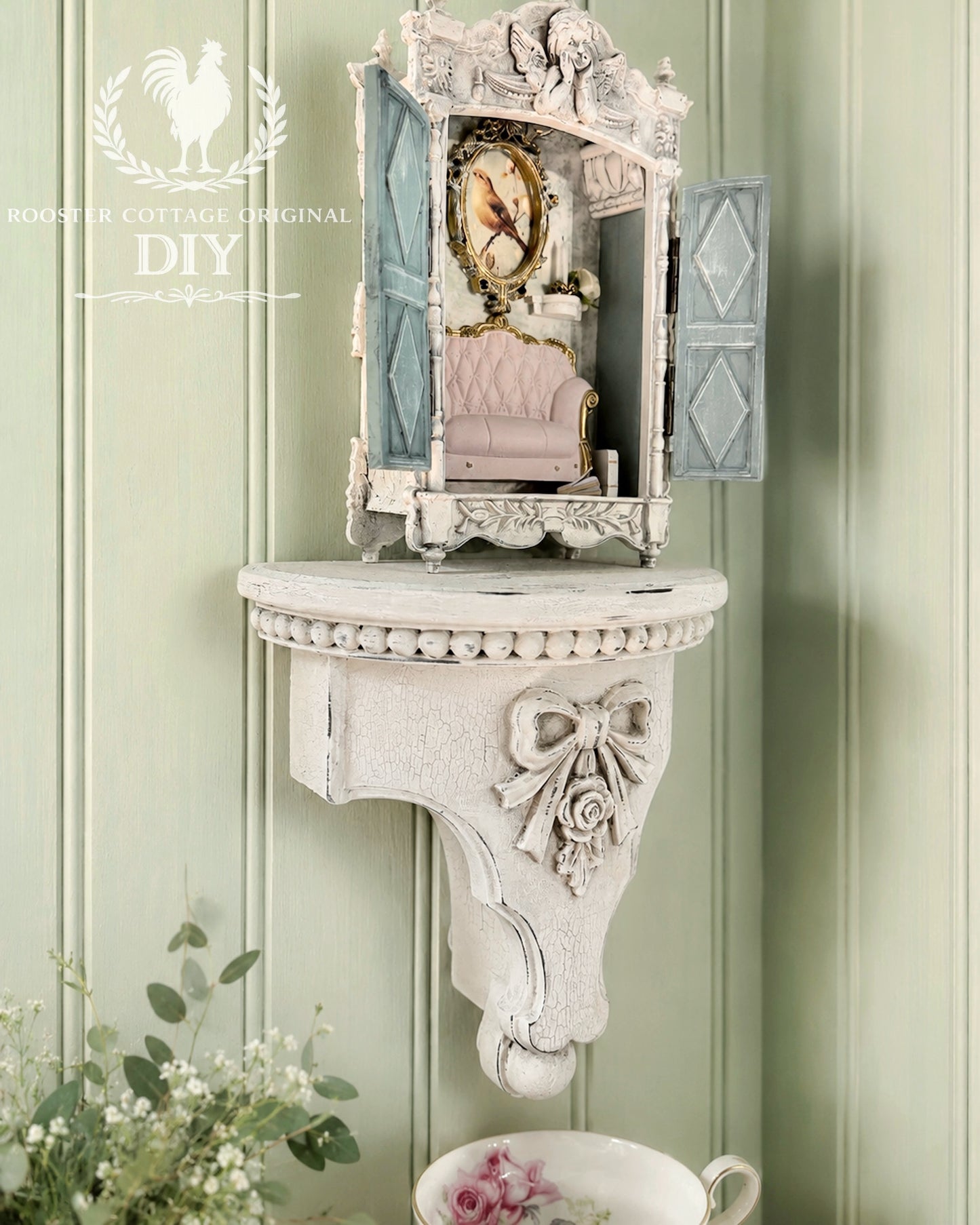 DIY French Country Wall Shelf (Unfinished)