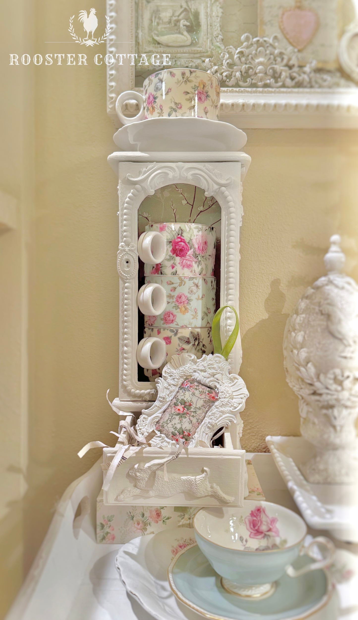 Rose Adorned Framed Ornament