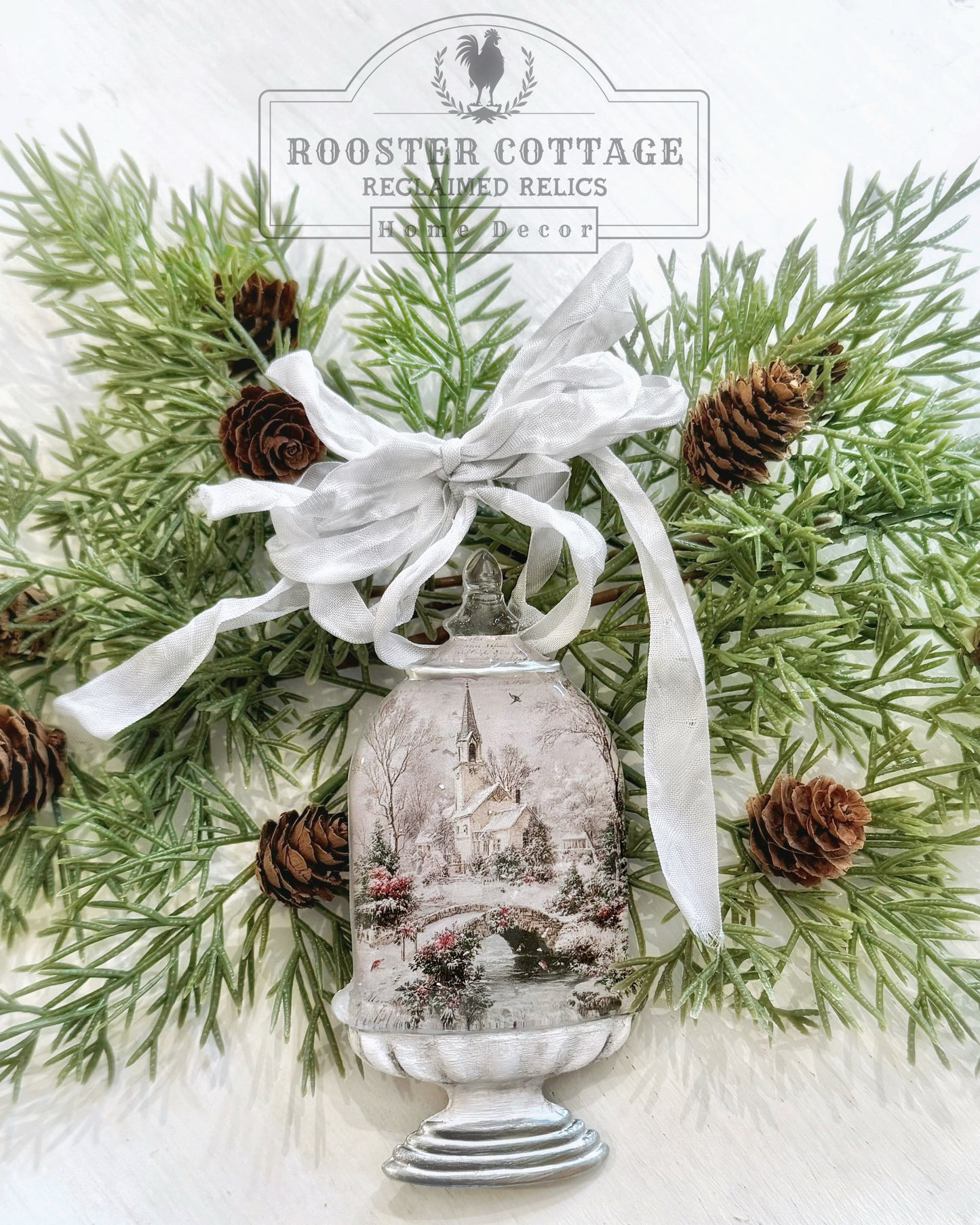 Winter Chapel Cloche Ornament