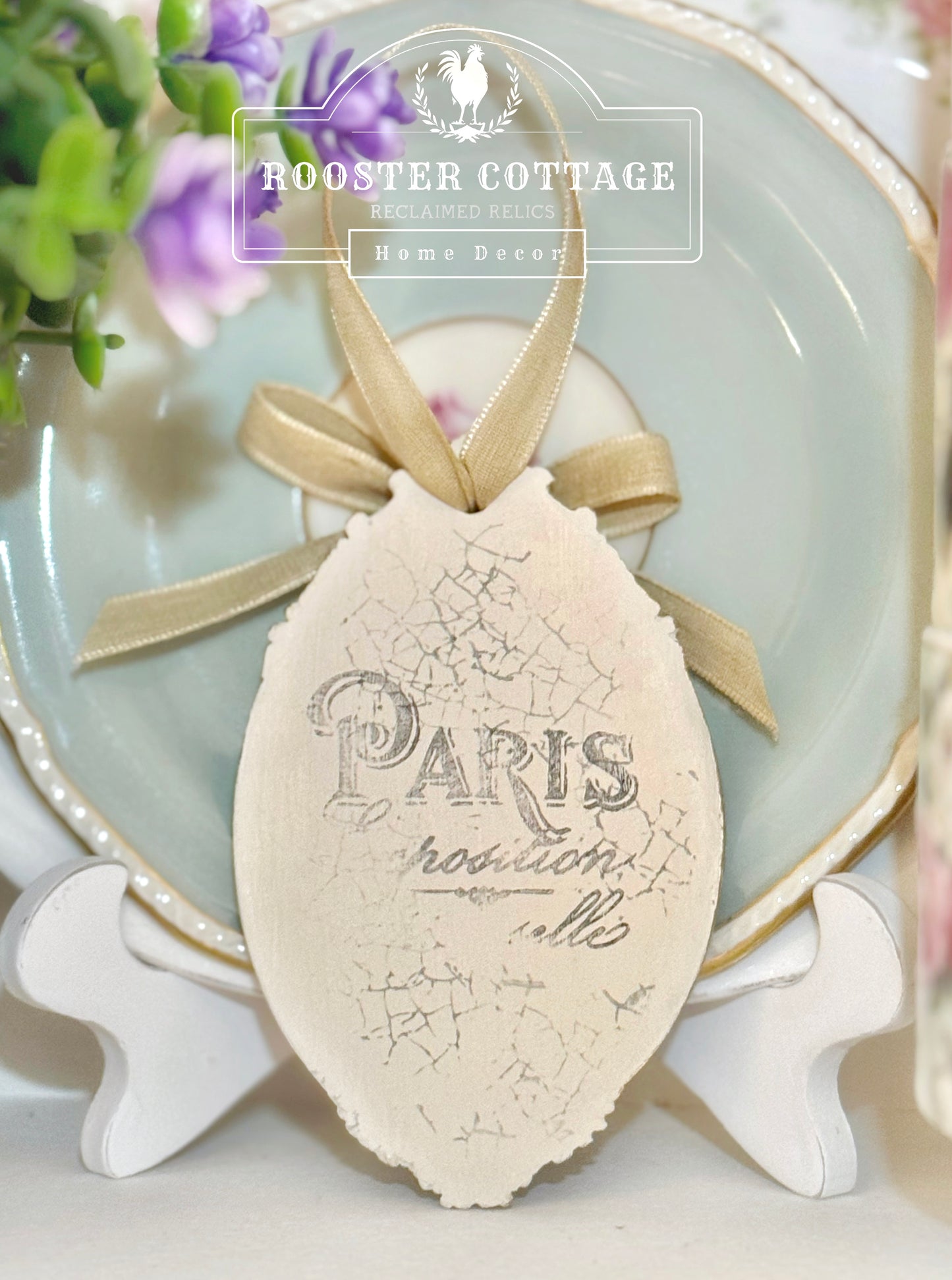 Vintage Blue & White Vase Ornament