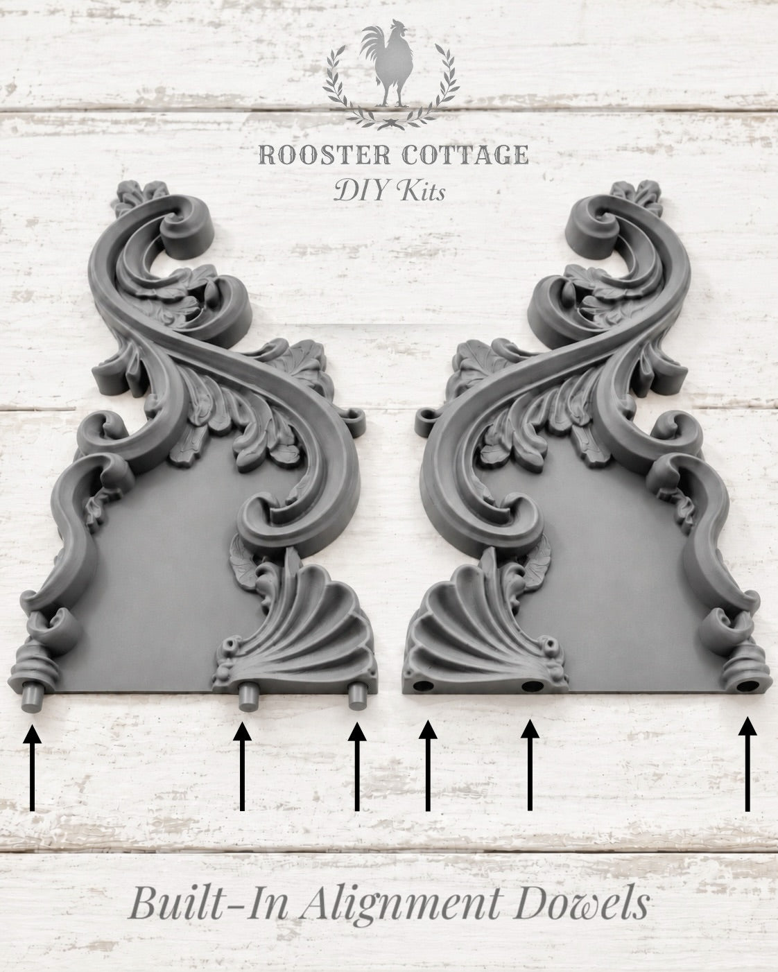 DIY French Chateau Pediment Kit (Unfinished)