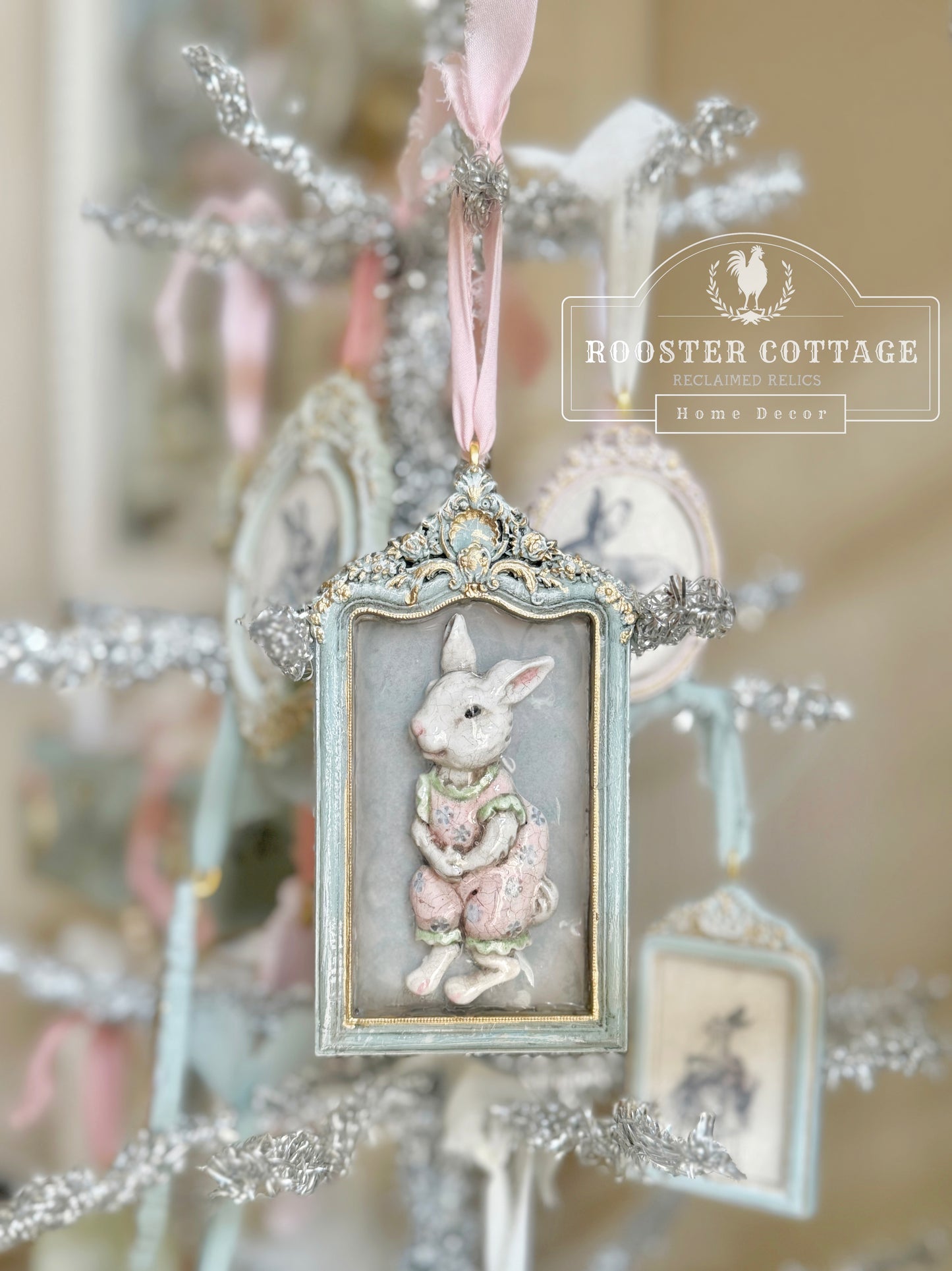 Momma Bunny Bliss Ceramic Ornament