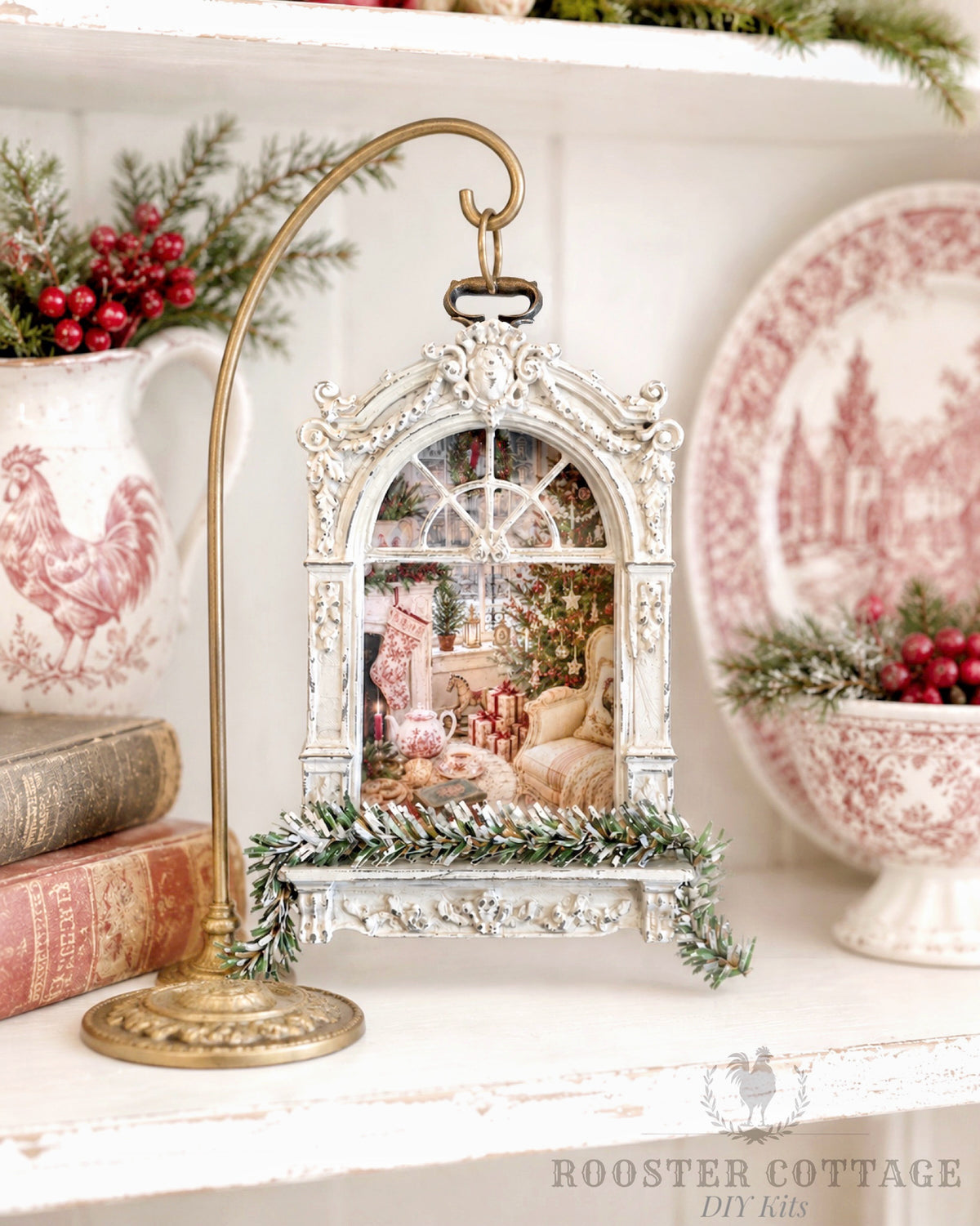 Christmas Through the Window Ornament (Finished Piece)