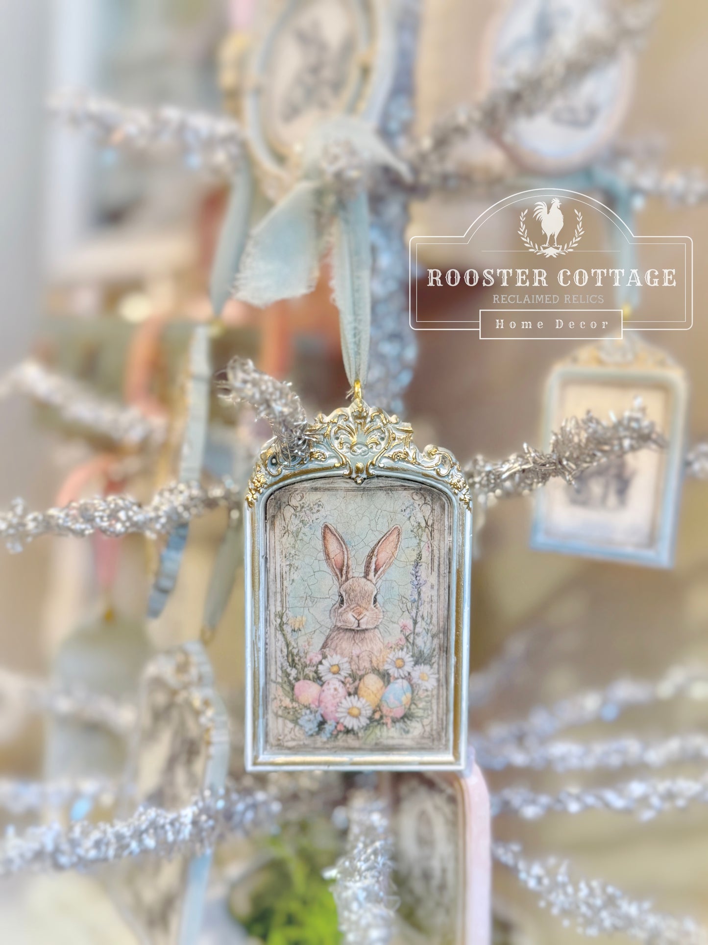 Bunny’s Delight Ceramic Framed Ornament
