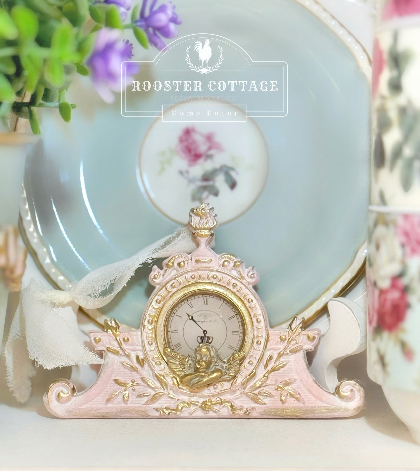 Cherub’s Time Mantle Clock Ornament