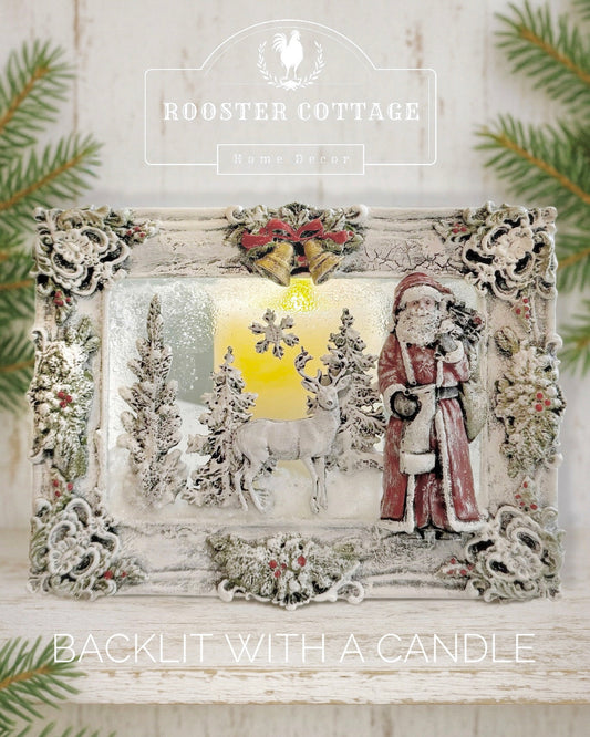 Santa’s Framed Woodland Christmas Visit