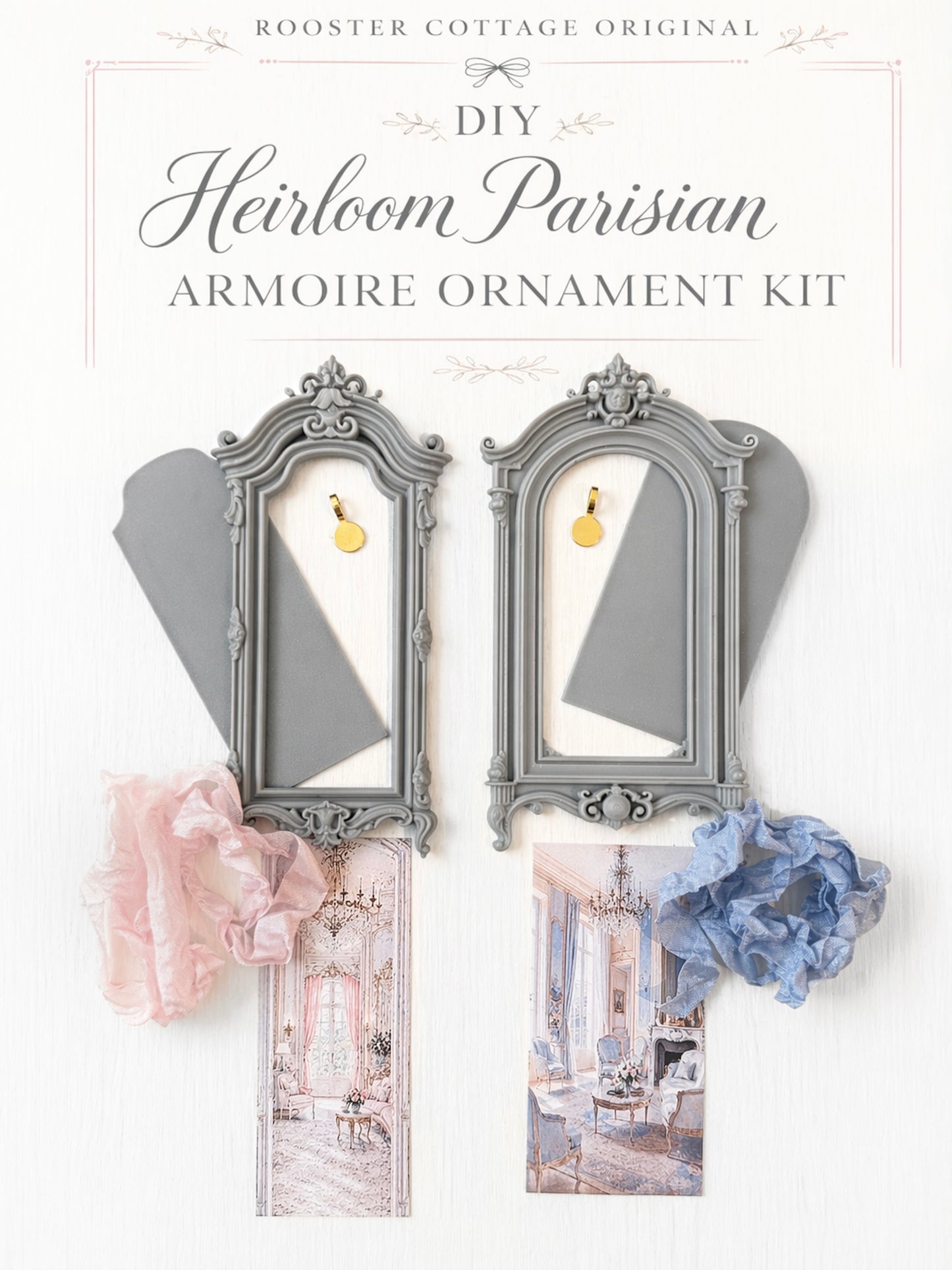 DIY Heirloom Parisian Armoire Ornament Kit (Unfinished)