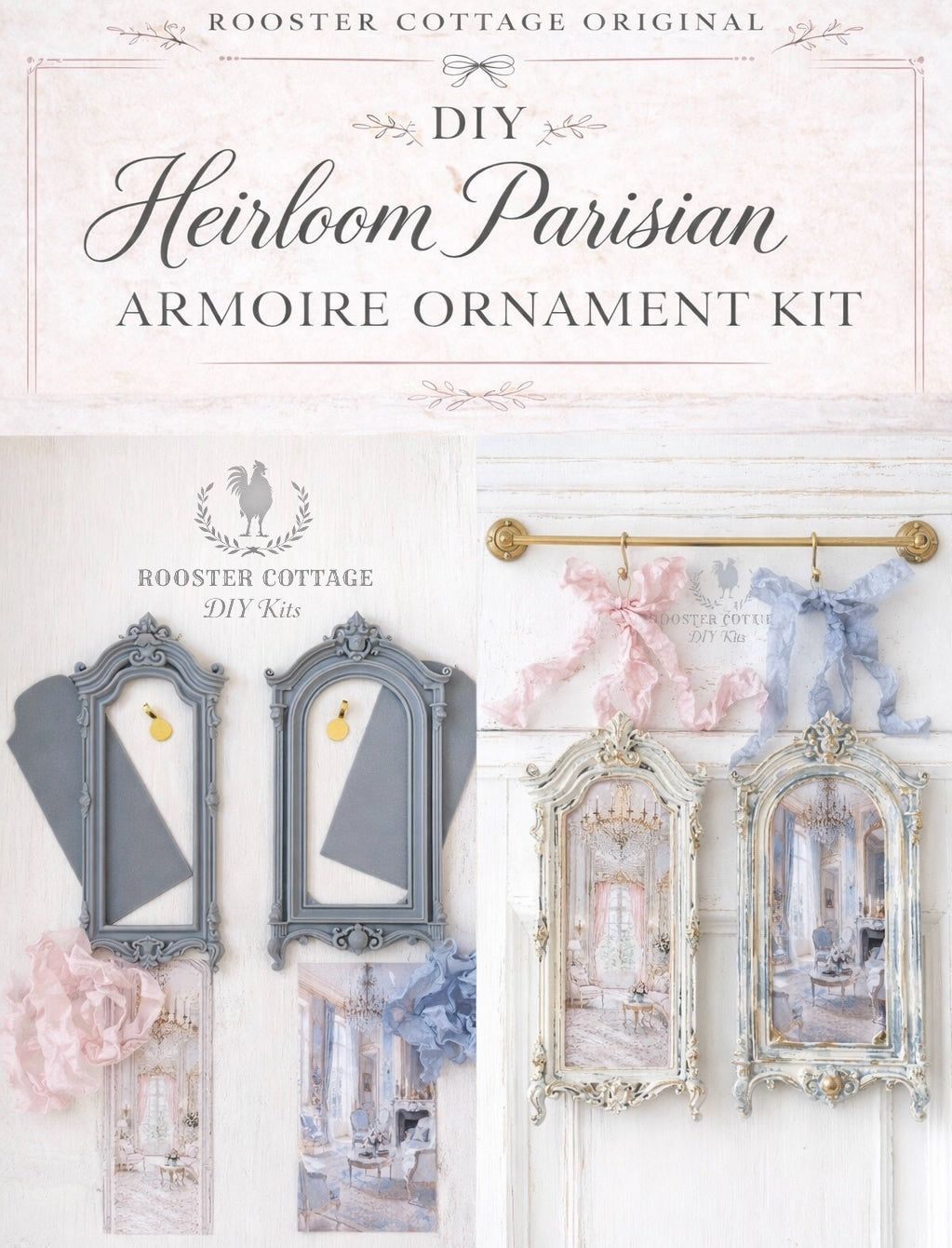 DIY Heirloom Parisian Armoire Ornament Kit (Unfinished)