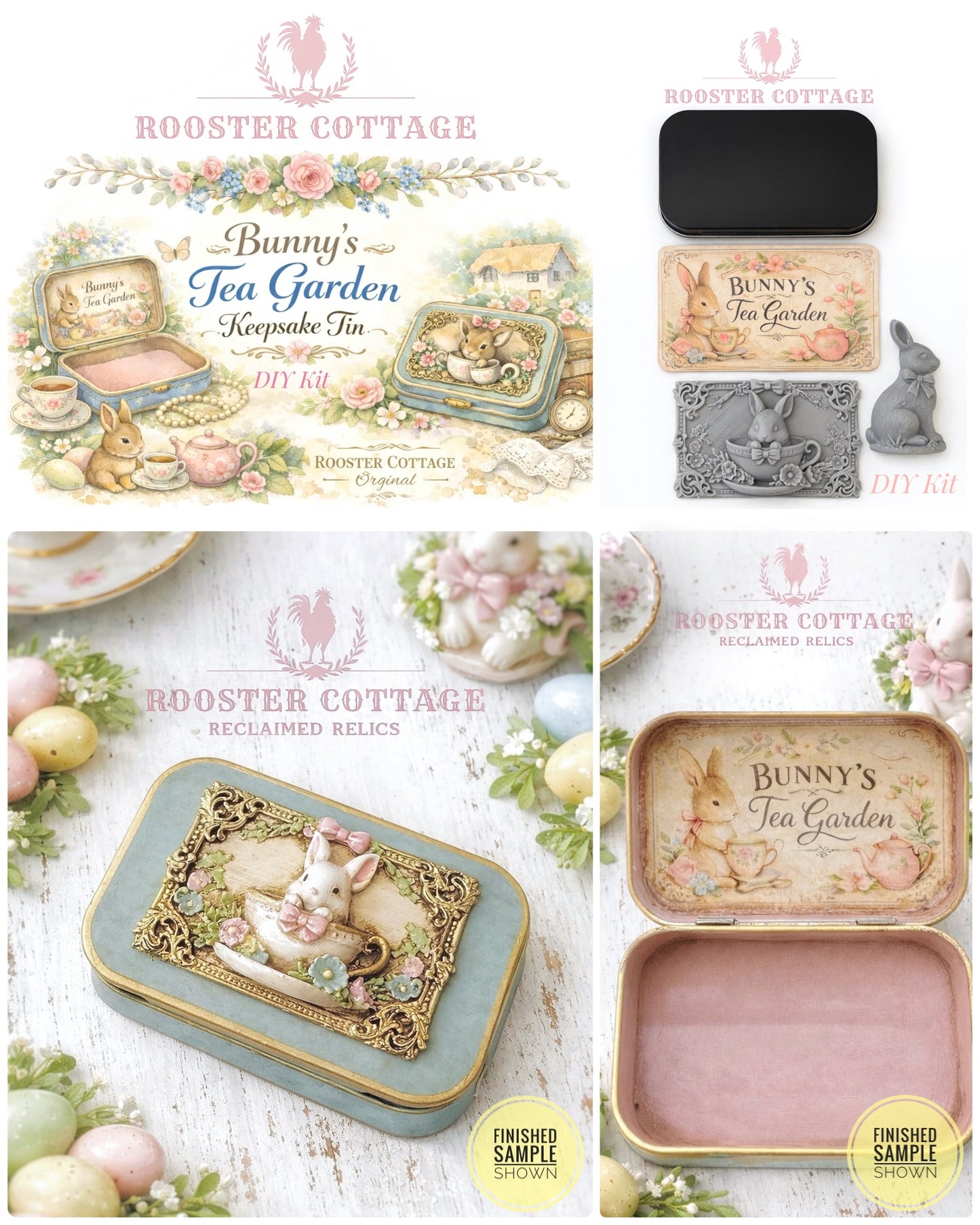 DIY Bunny’s Tea Garden Keepsake Tin Kit