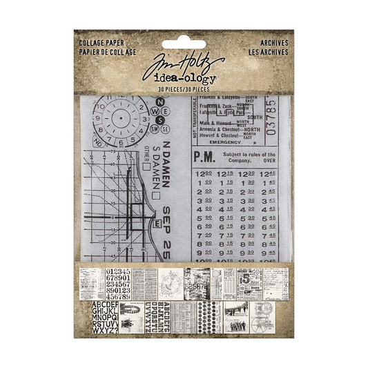 Tim Holtz Idea-ology Collage Paper Archives TH94366