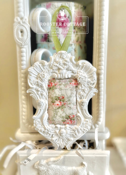 Rose Adorned Framed Ornament