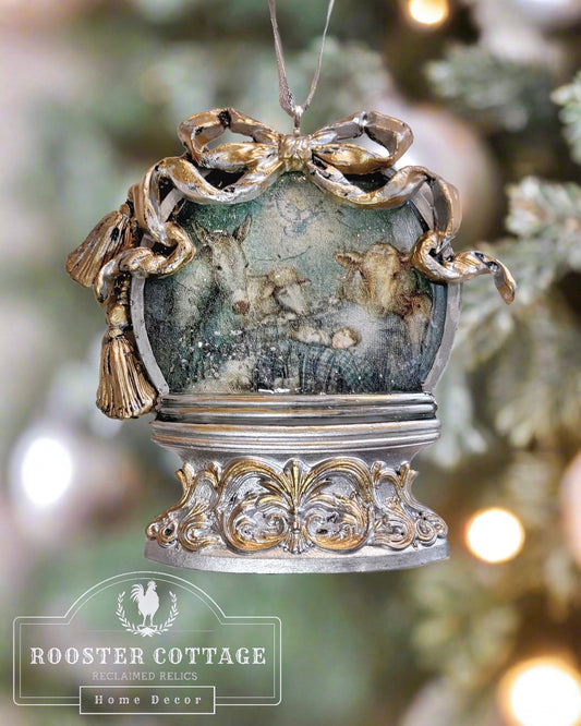 Peace on Earth Snow Globe Ornament