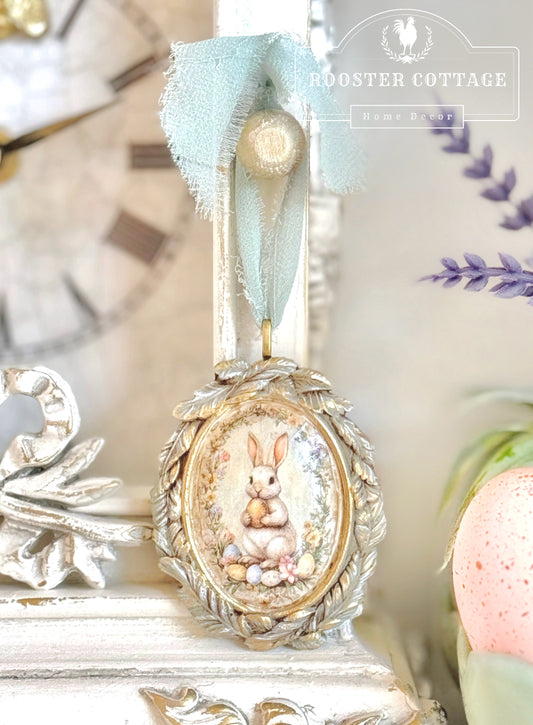 Easter Bunny Ceramic Ornament