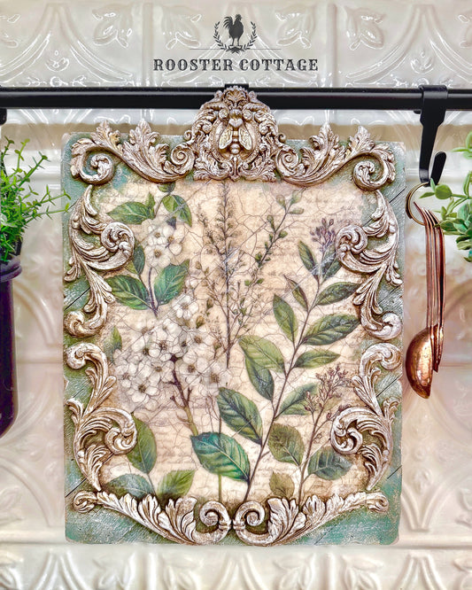 French Country Botanical Wall Plaque