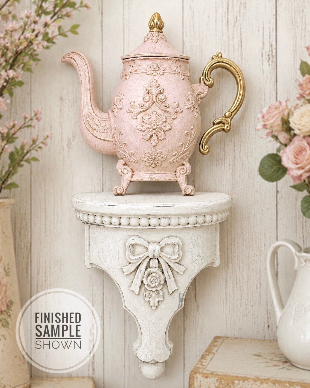 DIY French Manor Teapot Wall Decor (Unfinished)