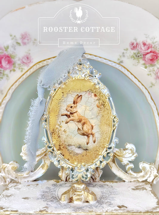 Hopping for Spring Ceramic Ornament