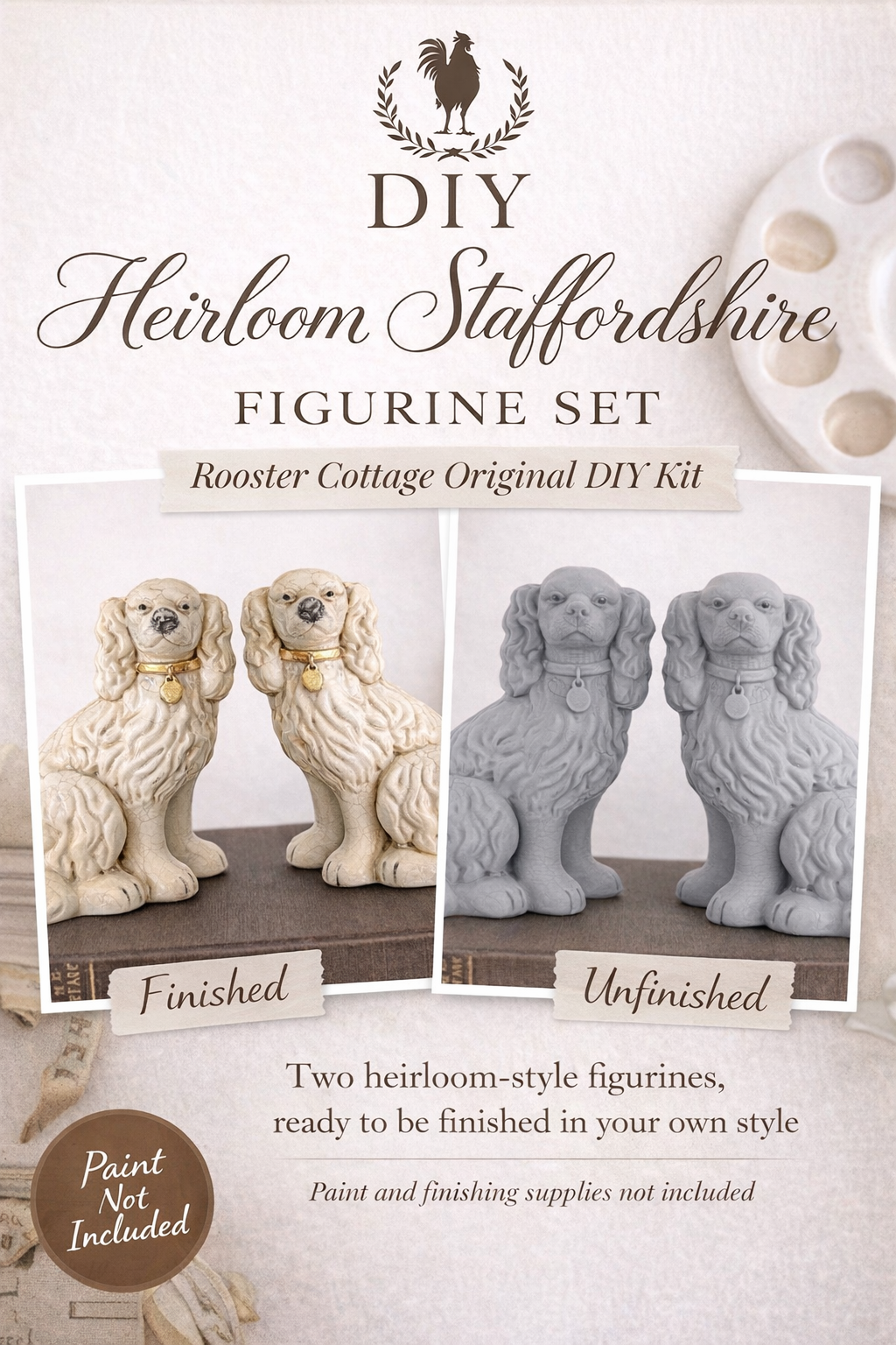 DIY Heirloom Staffordshire Figurine Set (Unfinished)