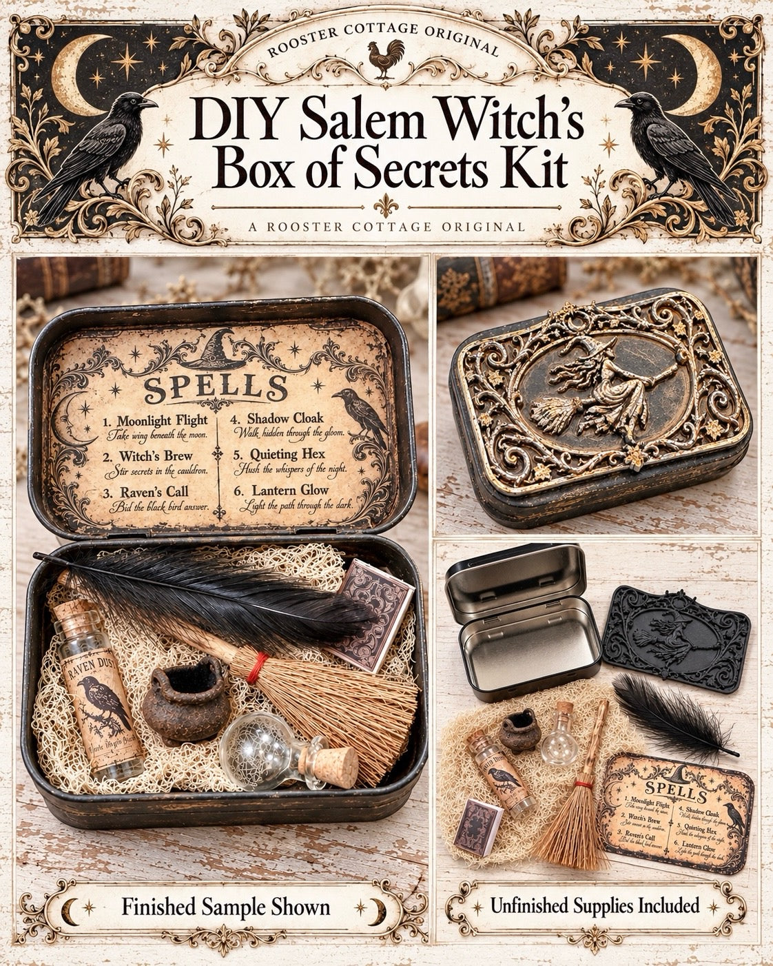 DIY Salem Witch’s Box of Secrets Kit (Unfinished)