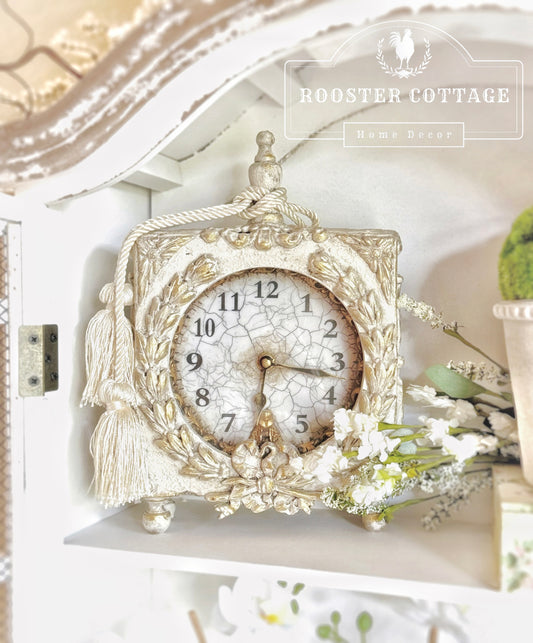 Bonjour French Country Shelf Clock