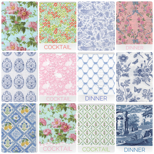 Curated Collection of 26 Decoupage Napkins