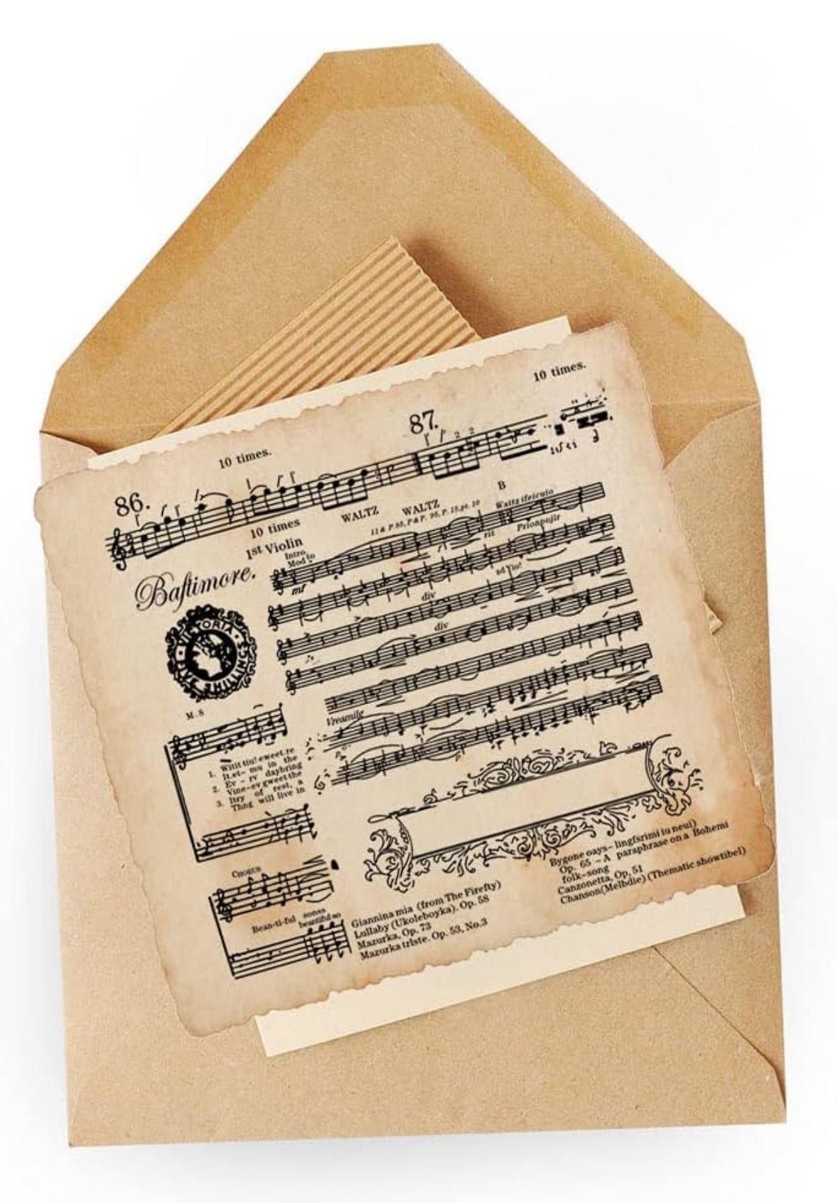 Sheet Music Clear Stamp