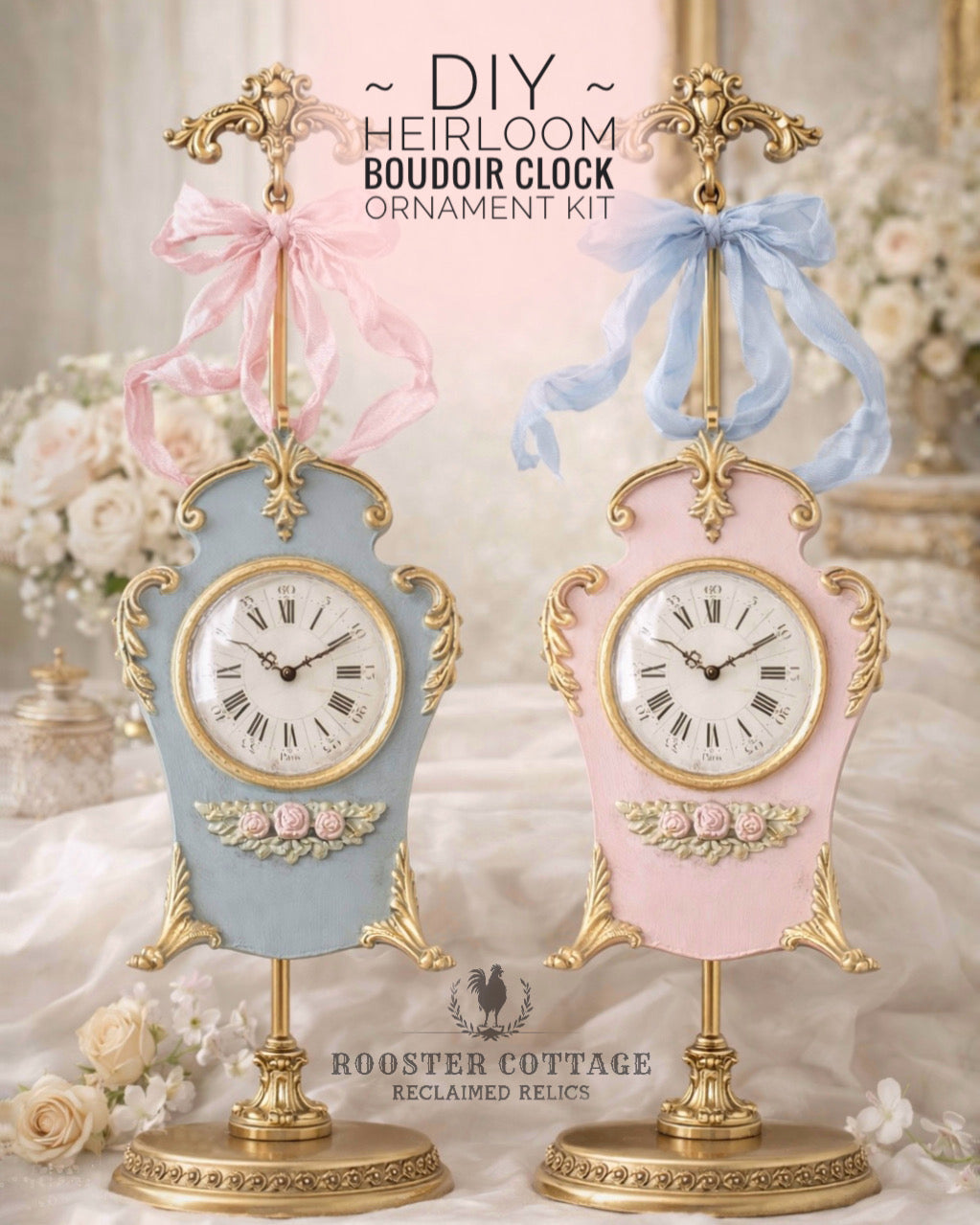 DIY Heirloom Boudoir Clock Ornament Kit