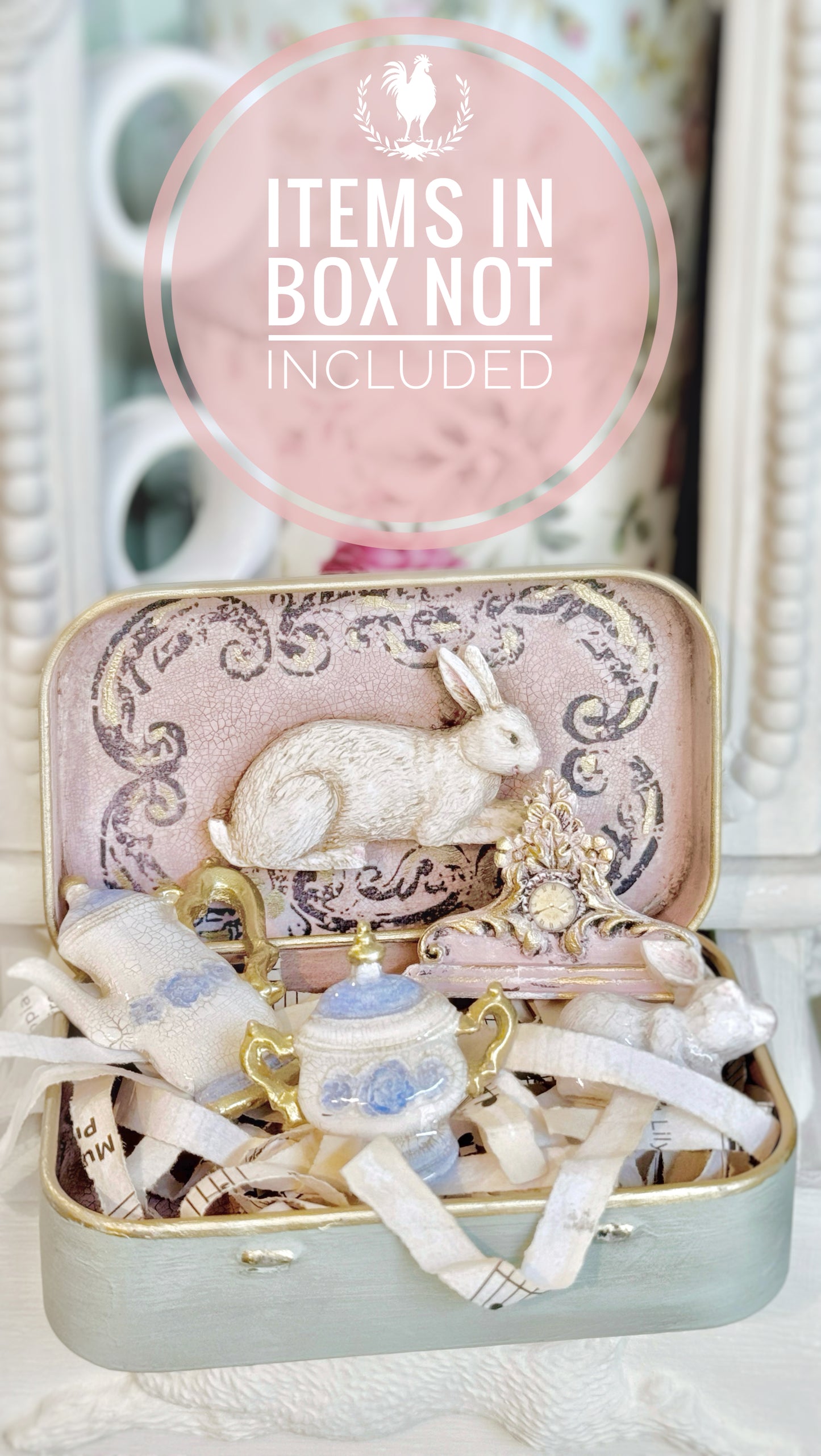 French Bunny Trinket Box