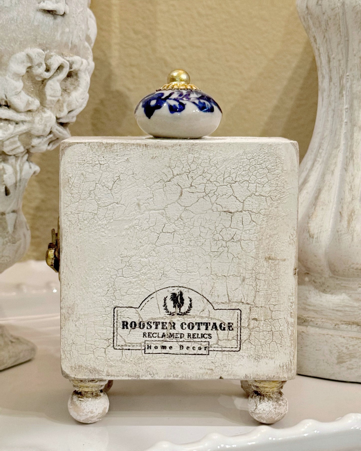 Blue & White Porcelain Christmas Diorama Box