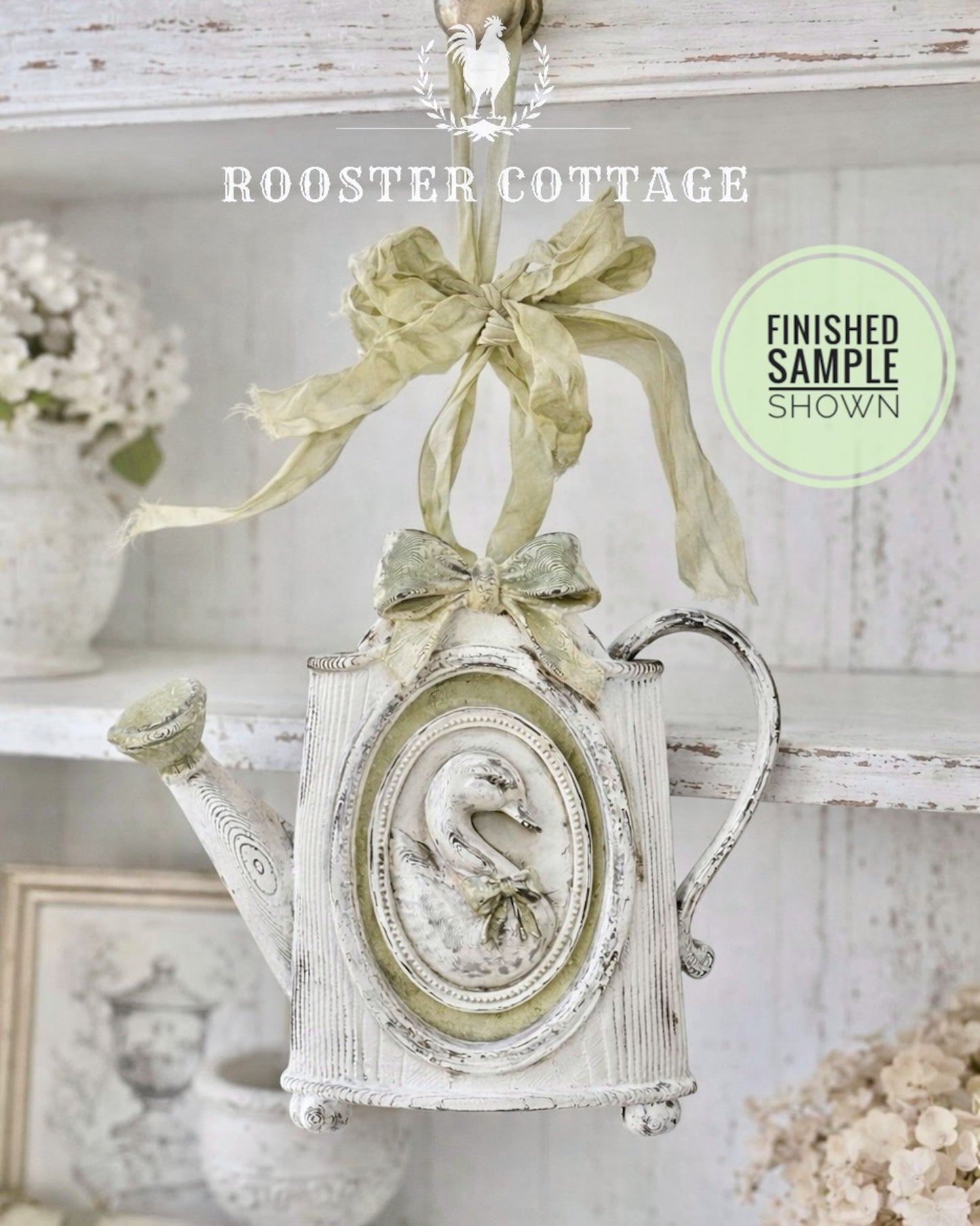 DIY Vintage Cameo Watering Can Ornament Kit (Choose Your Favorite Cameo)