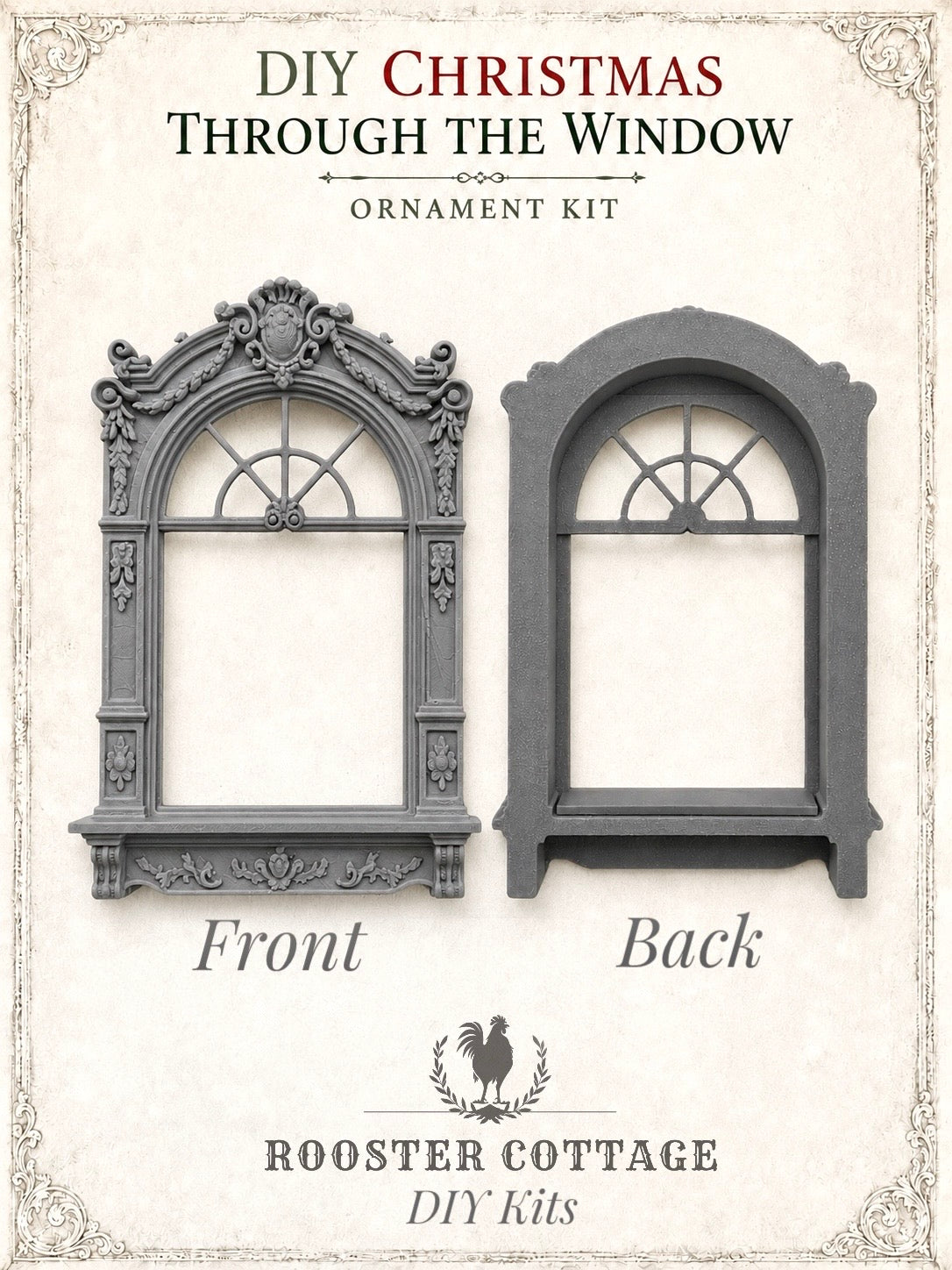 DIY Christmas Through the Window Ornament Kit (Unfinished)