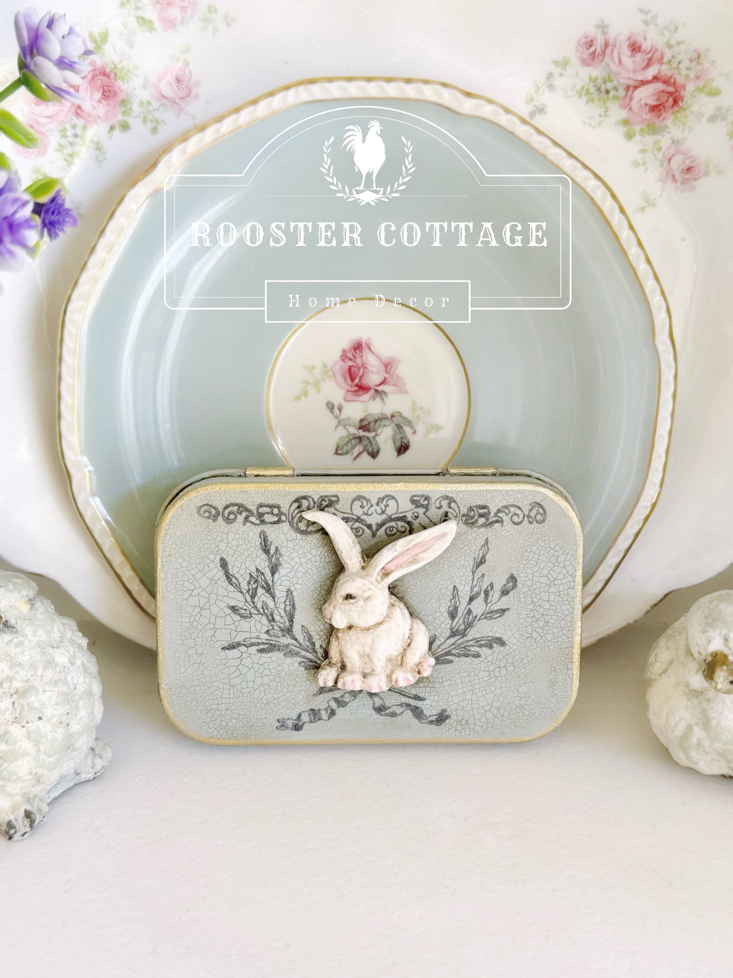 French Bunny Trinket Box