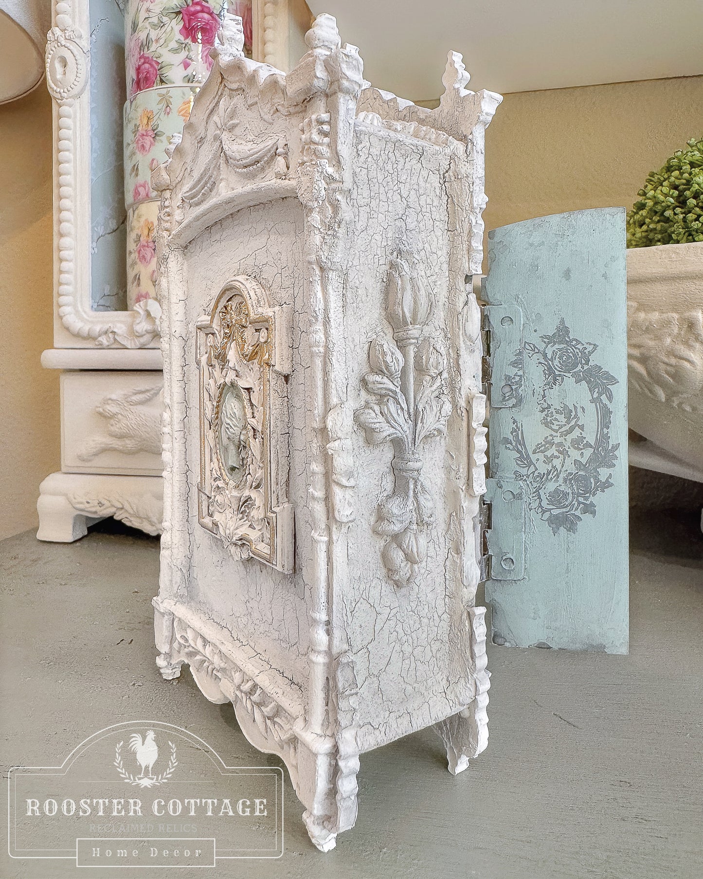 Illuminated Songbird Parlor Petite Vignette Cabinet