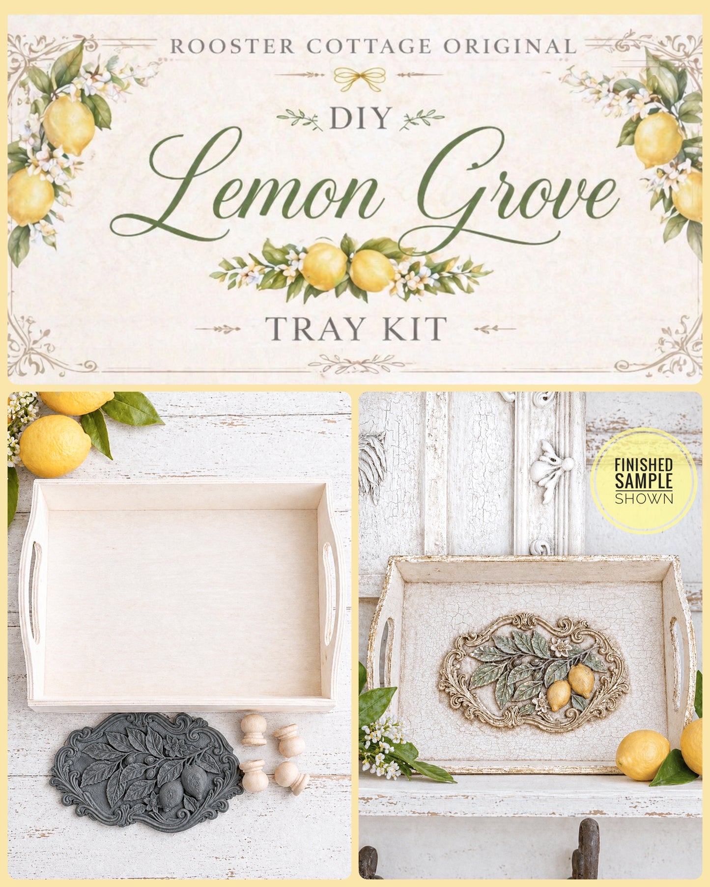 DIY Lemon Grove Tray Kit (Unfinished)