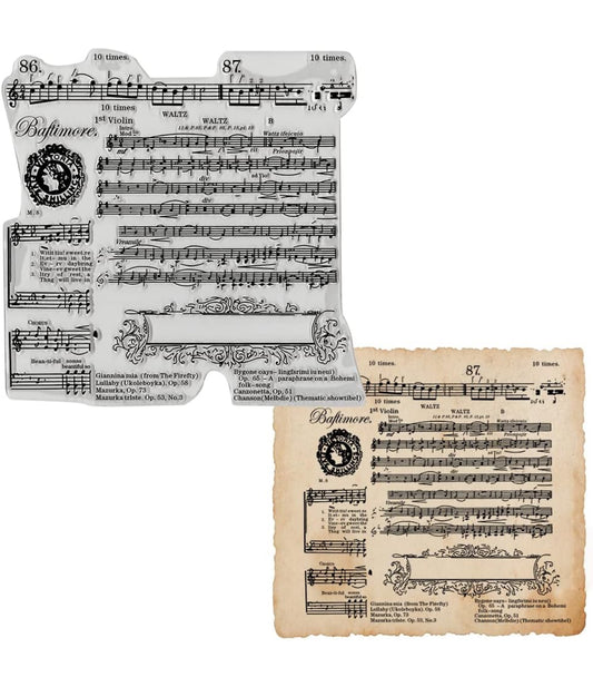 Sheet Music Clear Stamp