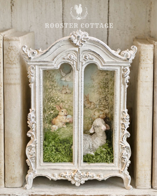 Spring Meadow Bunny & Lamb Armoire - Illuminated