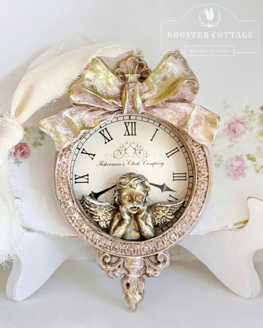 Timeless Cherub Clock Ornament