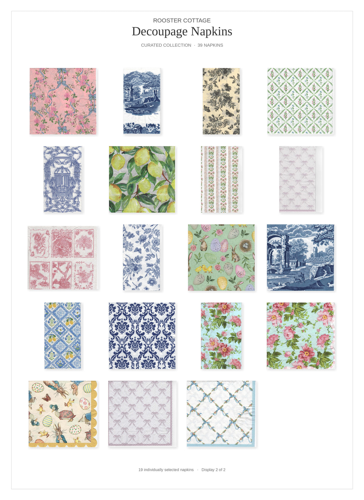 Decoupage Napkins – Curated Collection of 53 Designs